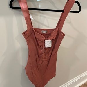 Free people lace up bodysuit